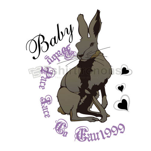 Rabbit T-shirts Iron On Transfers N6887 - Click Image to Close